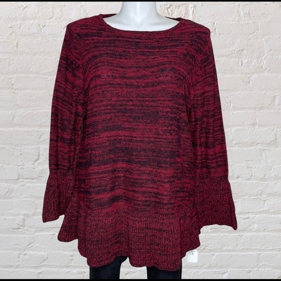 Style & Co black and red ruffle sweater, NWT 3X - Picture 3 of 8